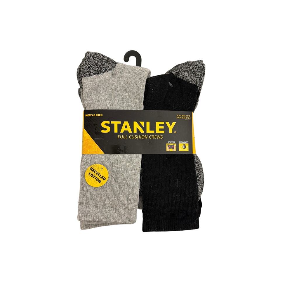 NWT Stanley Men's Cushion Crew Socks 8 Pack Men's 8-12.5